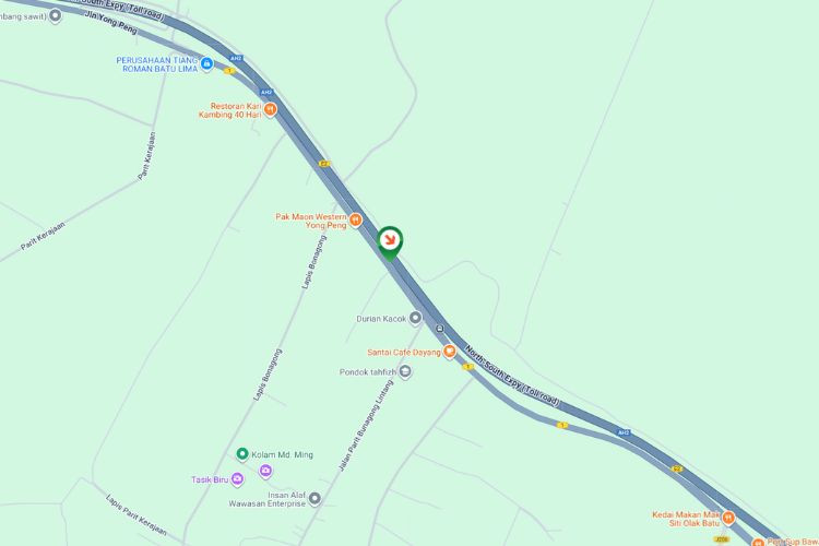 Map - Vertical Minipole Billboard at NSE KM87.2, Ayer Hitam, Johor (NB)