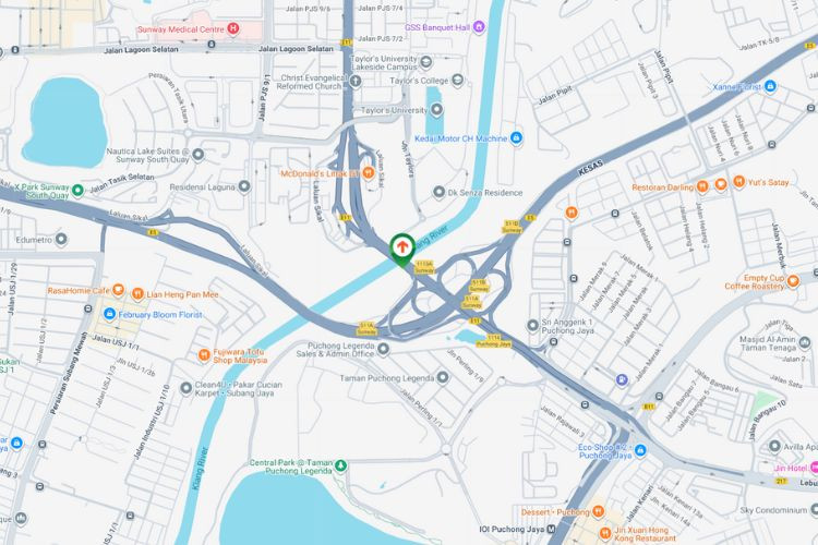 Map - Horizontal Spectacular Billboard at LDP Sunway - Puchong KM19.4, Puchong, Selangor (after tol)