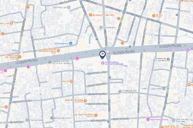Map -  Digital Screen Billboard at Nguyen Van Linh - Hoang Dieu Intersection, Da Nang City (Muong Thanh Hotel)