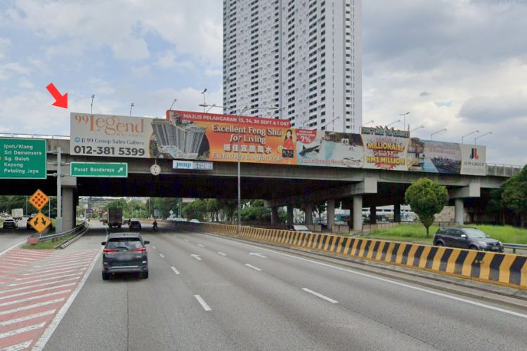 1 Sided Overhead Bridge Billboard at Jalan Kuching, DUKE KM2.3 B, Kuala Lumpur (towards Kuala Lumpur [Panel B])