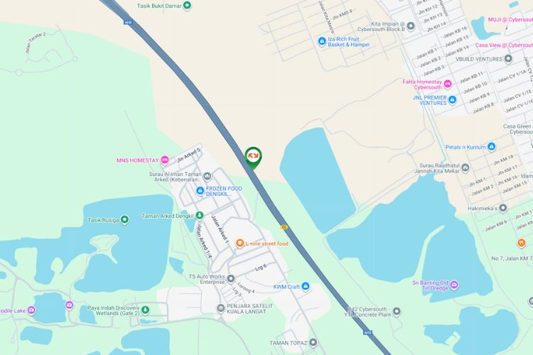 Map - Vertical Unipole Billboard at ELITE Highway KM28.4, Dengkil, Selangor