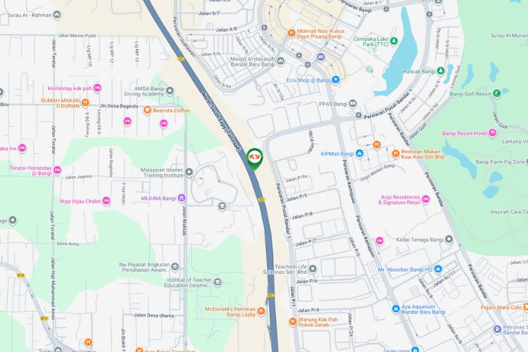 Map - ertical Unipole Billboard at NSE KM298.9, Bangi, Selangor