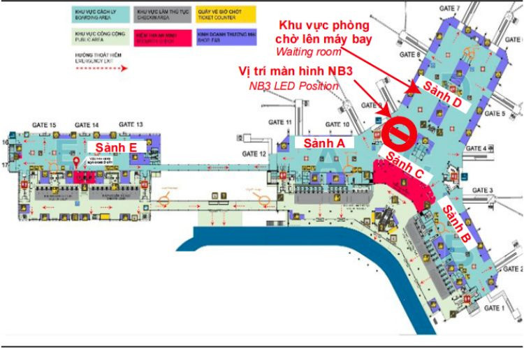 Noi Bai International Airport, Ha Noi City (Waiting lounge area D)