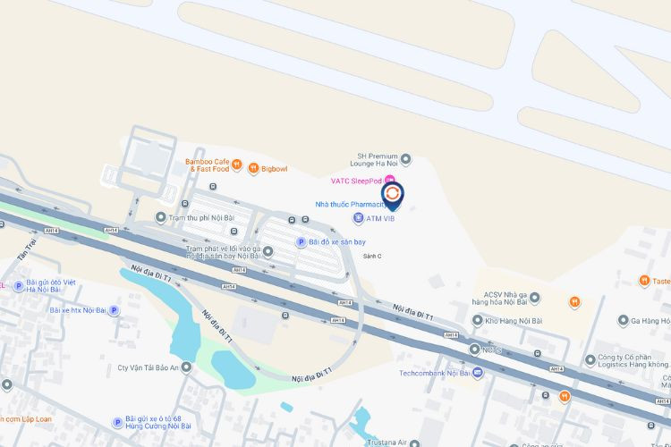 Map - Horizontal Airport LED Screen Billboard at Noi Bai International Airport, Ha Noi City (D Lounge)