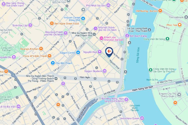 Map - Horizontal Digital Screen Billboard at 20 Nguyen Hue, District 1, Ho Chi Minh City