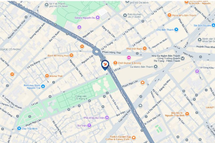Map - Horizontal Digital Screen Billboard at 78 Le Lai, Ho Chi Minh City (Le Lai - Nguyen Thi Nghia Intersection)