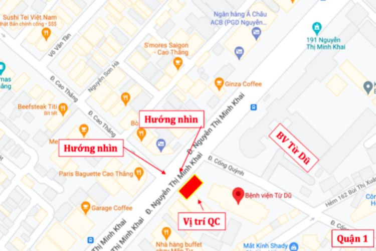 Map - Horizontal Digital Screen Billboard at 197 Nguyen Thi Minh Khai, District 1, Ho Chi Minh City