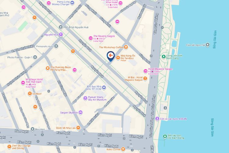 Map - Horizontal Digital Screen Billboard at 12bis Nguyen Hue, District 1, Ho Chi Minh City