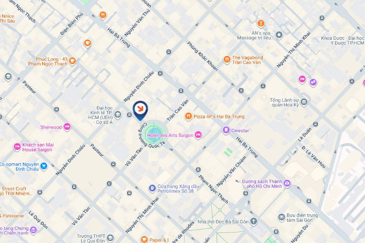 Map - Horizontal Digital Screen Billboard at 11A Pham Ngoc Thach, District 3, Ho Chi Minh City (Turtle Lake)