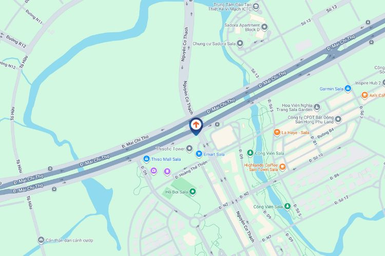 Map - Horizontal Digital Screen Billboard at 10 Mai Chi Tho, Ho Chi Minh City (Led 1)