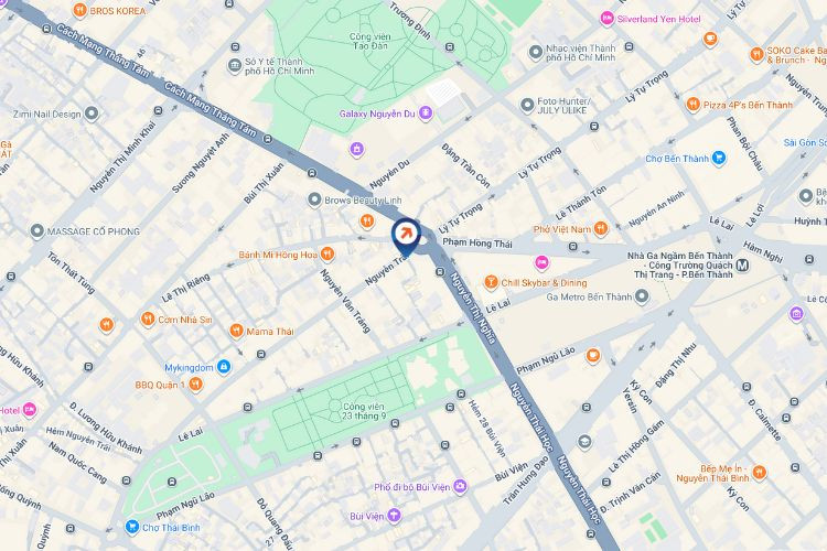 Map - Horizontal Digital Screen Billboard at 13 Nguyen Trai, District 1, Ho Chi Minh City (Con Cung)