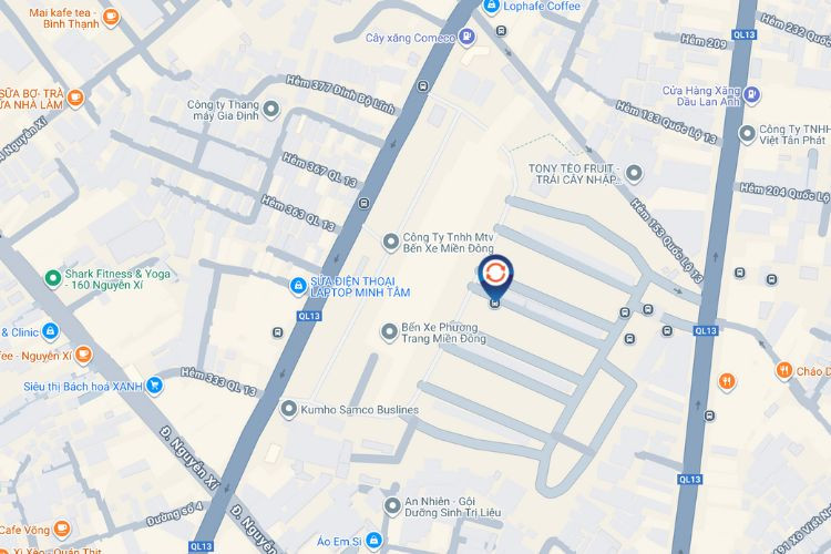 Map - Horizontal LED Screen Billboard at Dinh Bo Linh, Binh Thanh District, Ho Chi Minh City (Old Easter Bus Station)