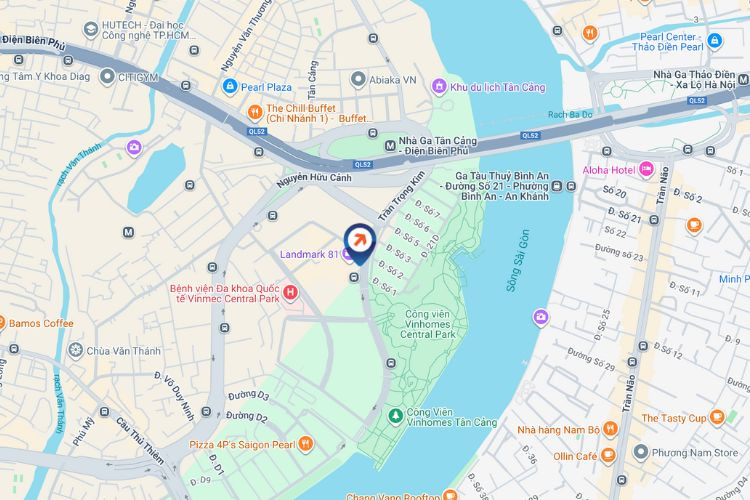 Map - Horizontal Digital Screen Billboard at Landmark 81, Binh Thanh District, Ho Chi Minh City (Vinhomes Ba Son)