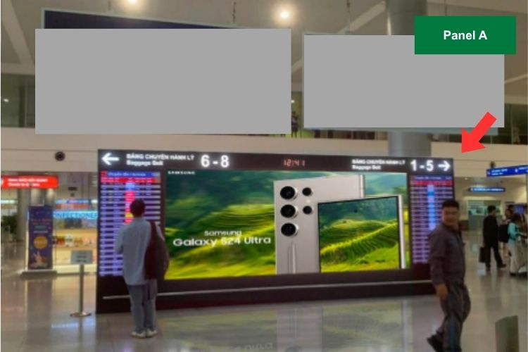 2 Panel Horizontal LED Screen Billboard at Tan Son Nhat International Airport, Ho Chi Minh City (International Arrivals)