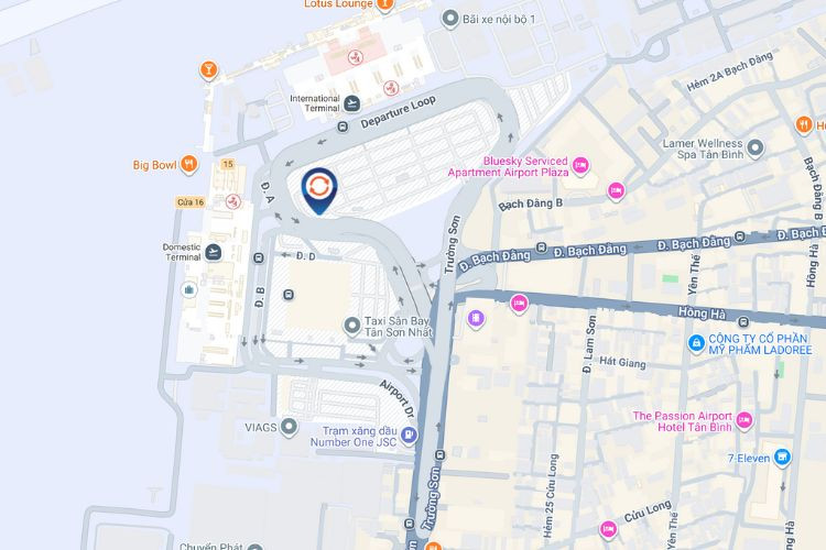 Map -  Horizontal LED Screen Billboard at Tan Son Nhat International Airport, Ho Chi Minh City (Taxi Pick Up Area)