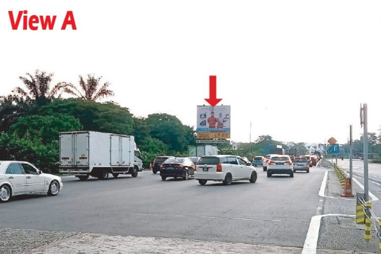 2 Sided Minipole Billboard at Mukim 7, Nibong Tebal, Penang