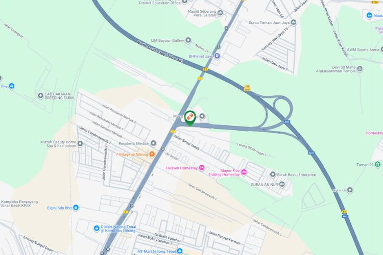 Map - Minipole Billboard at Mukim 7, Nibong Tebal, Penang