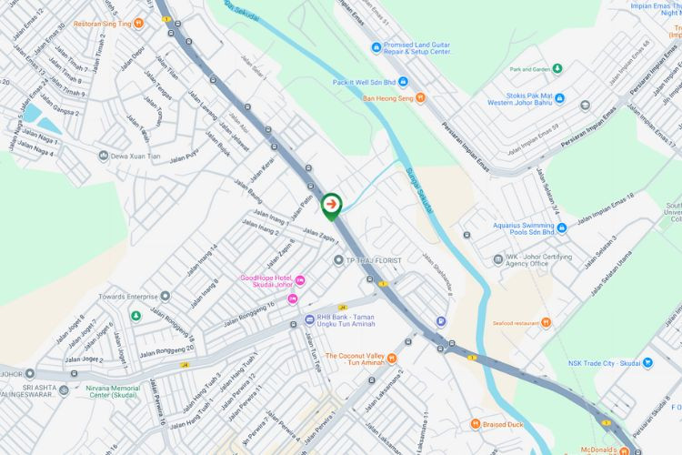 Map - Horizontal Minipole Billboard at Jalan Skudai, Johor Bahru, Johor