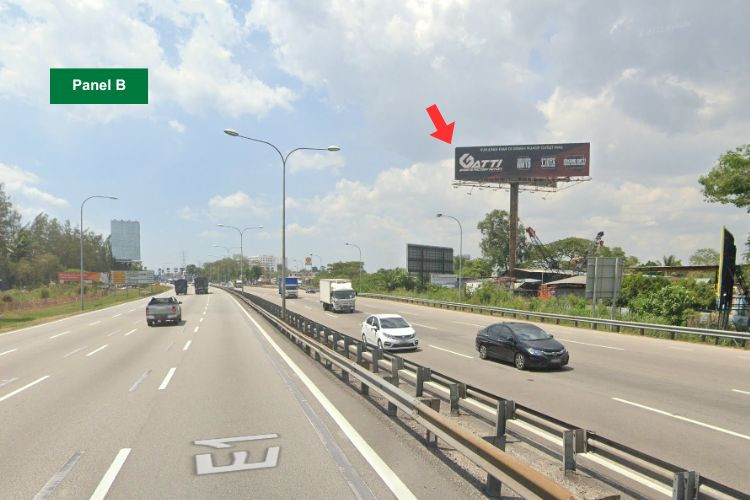 Horizontal Unipole Billboard at NSE Highway KM142.8, Perai, Penang