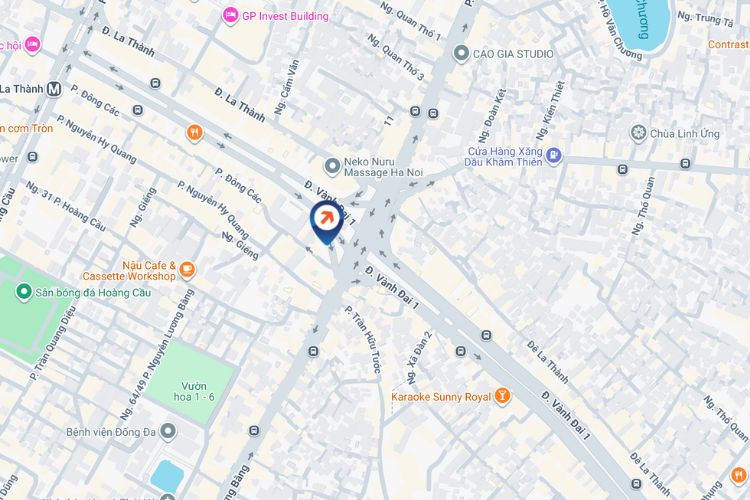 Map - Horizontal LED Screen Billboard at 22 Dong Cac, Dong Da District, Ha Noi City (O Cho Dua Intersection)