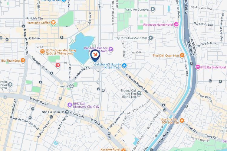 Map - LED Unipole Billboard at Vietnam Museum of Ethnology, Cau Giay District, Ha Noi City