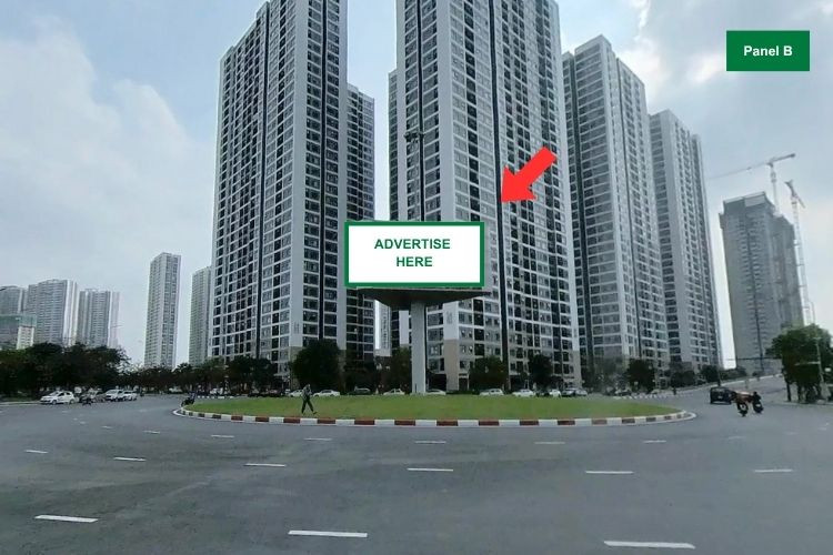 Tri-LED Unipole Billboard at Vinhomes Smart City, Ha Noi City