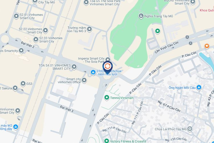 Map - Tri-LED Unipole Billboard at Vinhomes Smart City, Ha Noi City