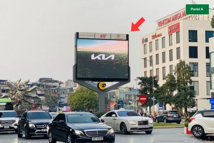 LED Unipole Billboard at Vinhomes Time City, Hoang Mai District, Ha Noi City (Entrance of Times City and Park Hill)