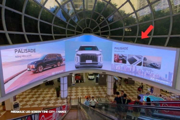 Parabolic LED Billboard at Vincom Mega Mall Times City, Ha Noi City
