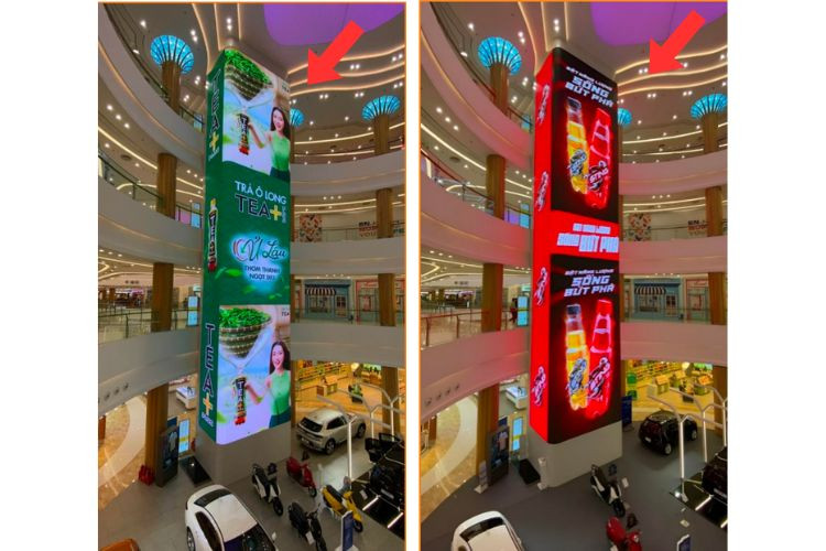 1 Sided 4 Story-LED Screen Billboard at Vincom Ocean Park, Gia Lam District, Ha Noi City