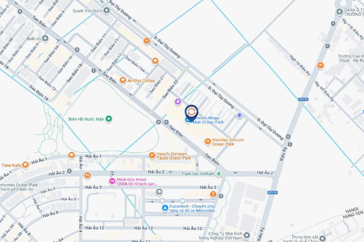 Map -  4 Story-LED Screen Billboard at Vincom Ocean Park, Gia Lam District, Ha Noi City