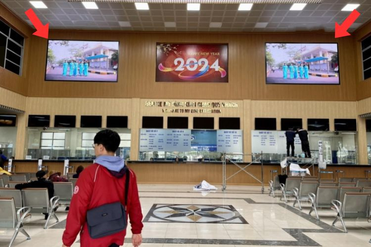 2 Panel Bus Station LED Billboard at My Dinh Bus Station, Nam Tu Liem District, Ha Noi City