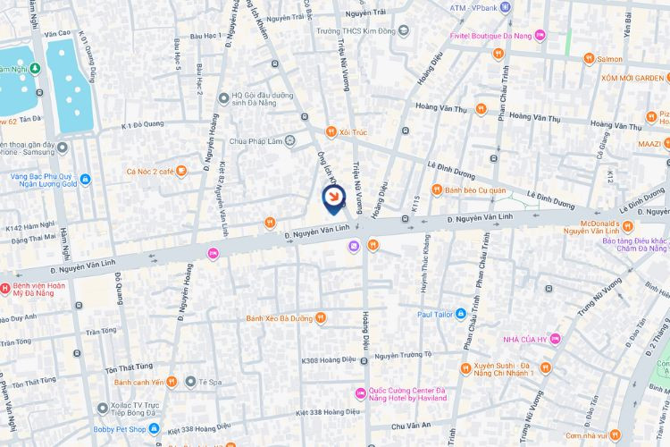 Map - Horizontal LED Unipole Billboard at 50 Nguyen Van Linh, Hai Chau District, Da Nang City