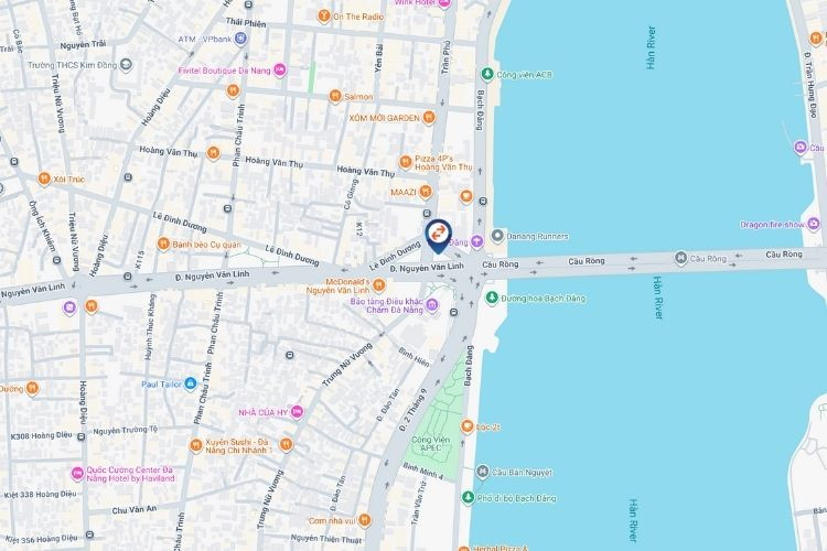 Map - LED Unipole Billboard at Dragon Bridge, Hai Chau District, Da Nang City