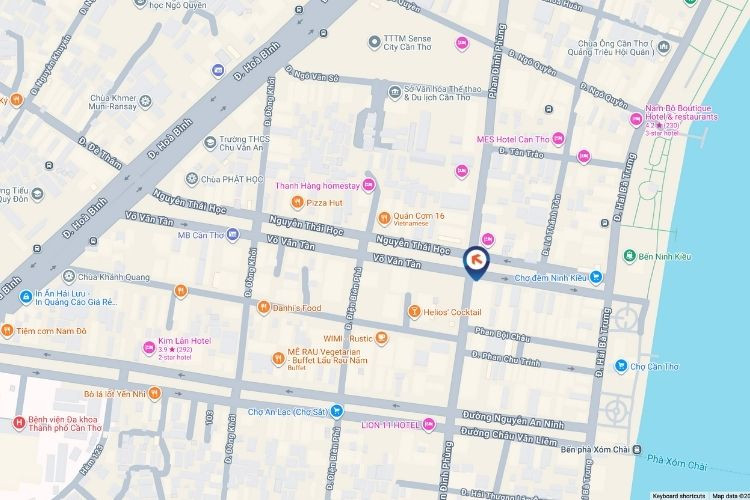 Map - Vertical Digital Screen Billboard at 59-59A Phan Dinh Phung, Ninh Kieu District, Can Tho City (Ninh Kieu Night Market)