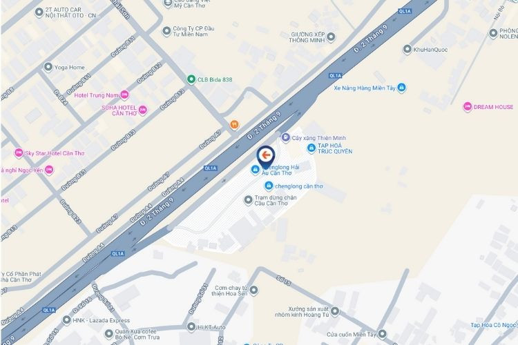 Map - Horizontal LED Unipole Billboard at Can Tho Bridge, Can Tho City