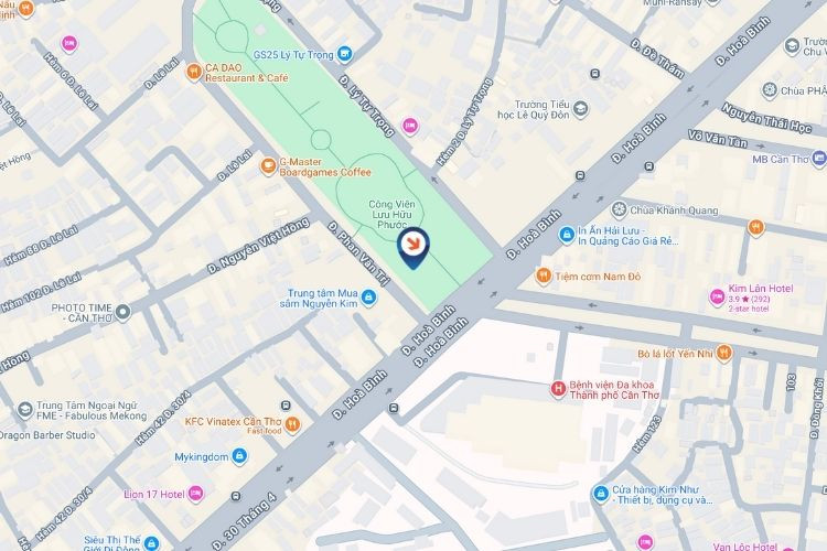 Map - Horizontal LED Unipole Billboard at Luu Huu Phuoc Park, Ninh Kieu District, Can Tho City (Left Side)