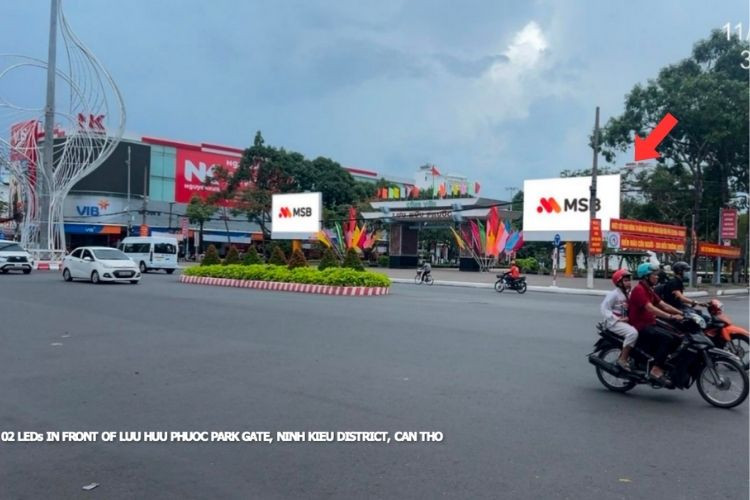 1 Panel Horizontal LED Unipole Billboard at Luu Huu Phuoc Park, Ninh Kieu District, Can Tho City (Right Side)