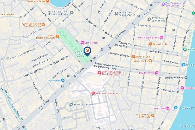 Map - Horizontal LED Unipole Billboard at Luu Huu Phuoc Park, Ninh Kieu District, Can Tho City (Right Side)