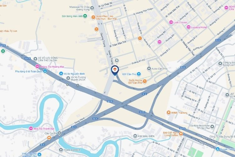 Map - Horizontal LED Unipole Billboard at IC3 Quang Trung, Can Tho City (Panel B)