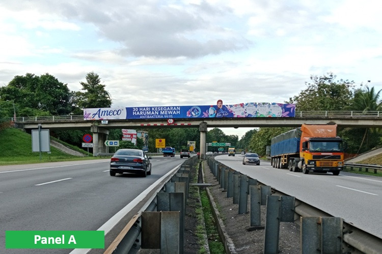 2 Sided Overhead Bridge Billboard at NSE Highway KM297.5, Gopeng, Perak (near Gopeng Exit)
