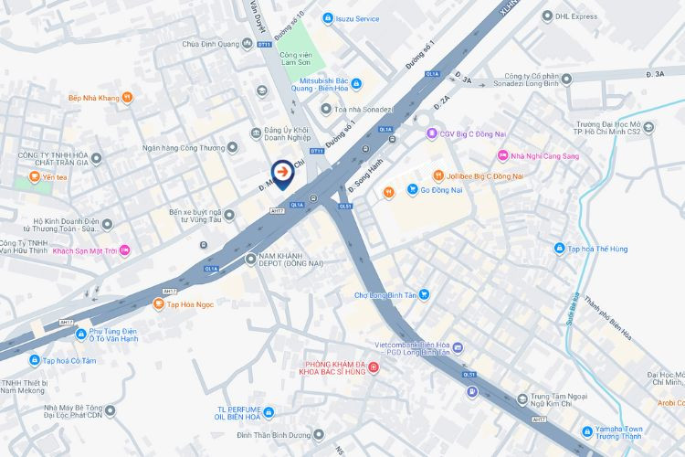 Map - Horizontal LED Unipole Billboard at Vung Tau Intersection, Ho Chi Minh City