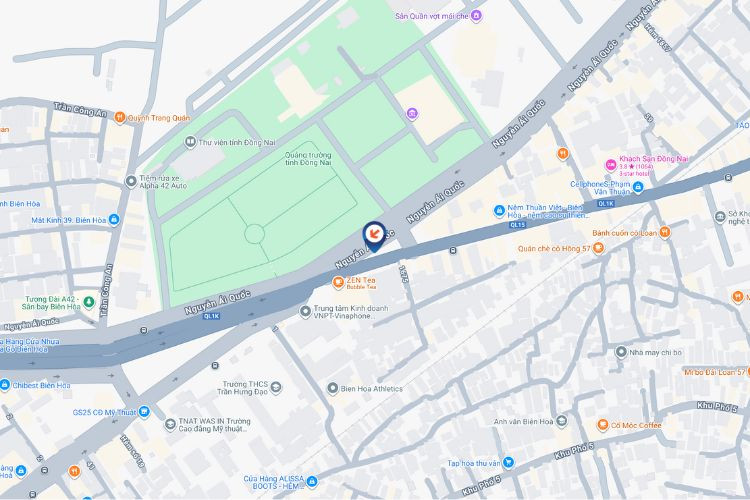 Map - Horizontal LED Unipole Billboard at Nguyen Ai Quoc Intersection, Ho Chi Minh City