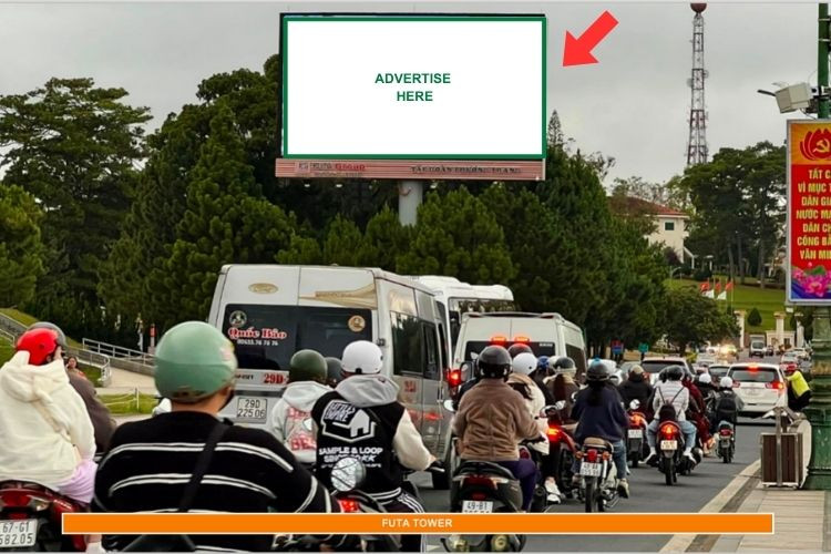 1 Panel Horizontal LED Unipole Billboard at Lam Vien Square, Lam Dong (Futa Pillar)