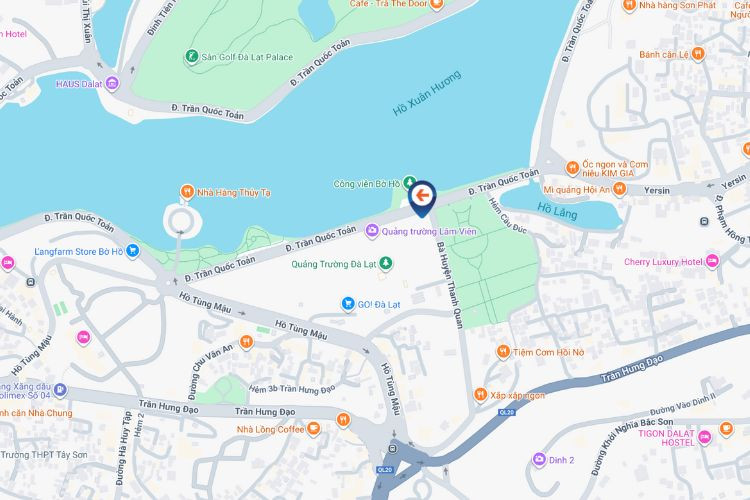 Map - Horizontal LED Unipole Billboard at Lam Vien Square, Lam Dong (Lotus Pillar)