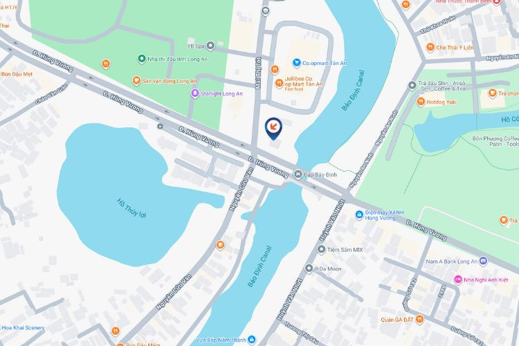 Map - Horizontal LED Unipole Billboard at Hung Vuong - Nguyen Cuu Van Street, Tan An Ward, Tay Ninh (Bao Dinh Bridge)