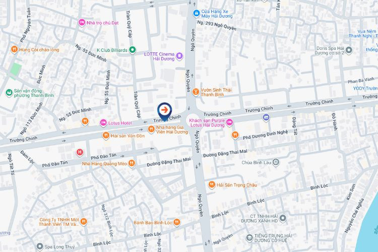 Map - Horizontal LED Unipole Billboard at Truong Chinh - Ngo Quyen intersection, Le Thanh Nghi Ward, Hai Phong City