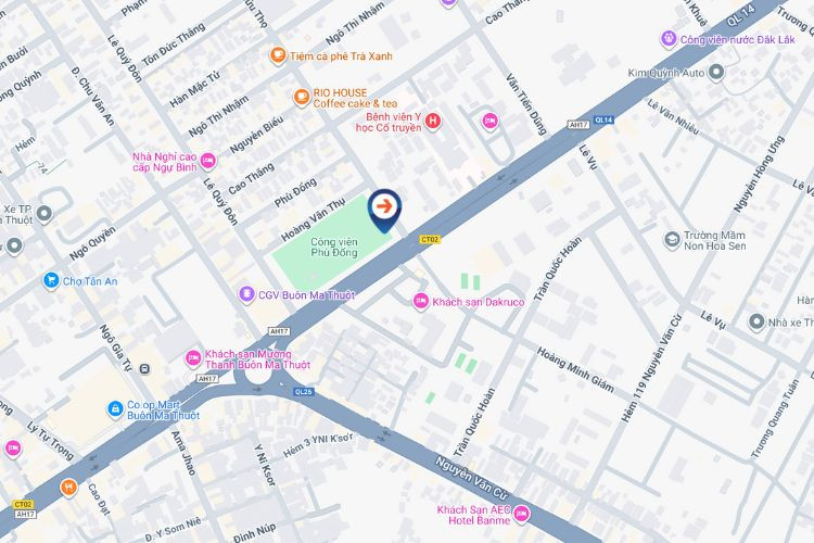 Map - Horizontal LED Unipole Billboard at Phu Dong Flower Garden, Daklak