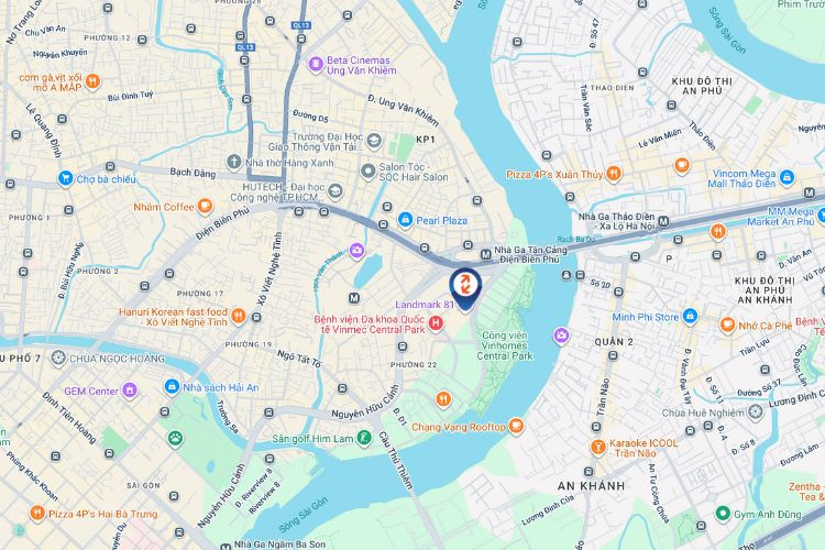 Map - LED facade Billboard at Landmark 81, Thanh My Tay Ward, Ho Chi Minh City