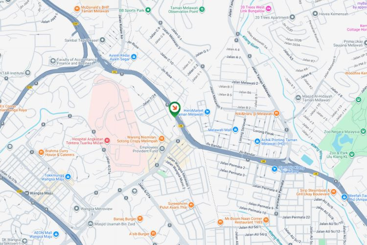 Map - Free Standing Billboard at MRR2 Highway, Kuala Lumpur (opposite Petronas Klang Gate)